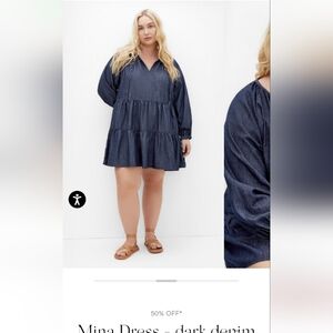 CITY CHIC Dark Denim Mina Dress